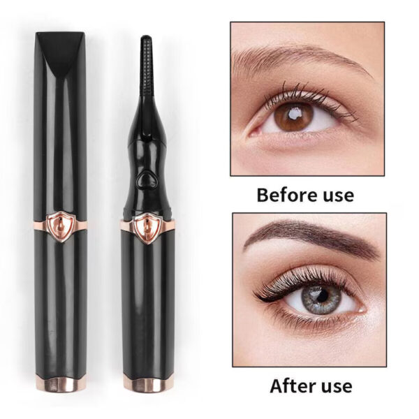 USB Rechargeable Electric Heated Eyelash Curler Long Lasting Makeup Tool